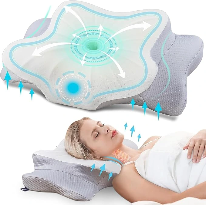 Vovanox ergonomic memory foam pillow